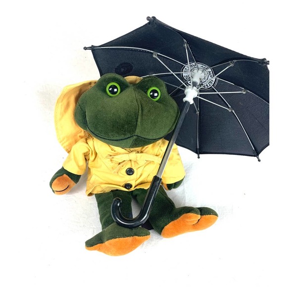 Vintage Boyds Bears G Kelley Ribbit Frog Bearware Rain Coat Umbrella 1991-1996 - Picture 1 of 14